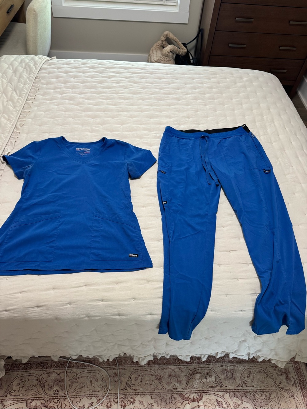 Grey's Anatomy Royal Blue Scrub Top & Pants Set